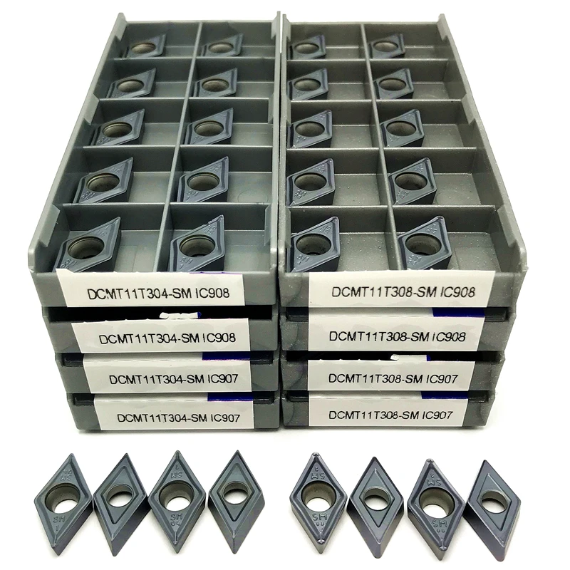 Outil de tournage interne DCMT11T304 DCMT11T308 SM IC907 IC908, insert de tournage, outils de coupe de haute qualité, outil de tour à métal CNC