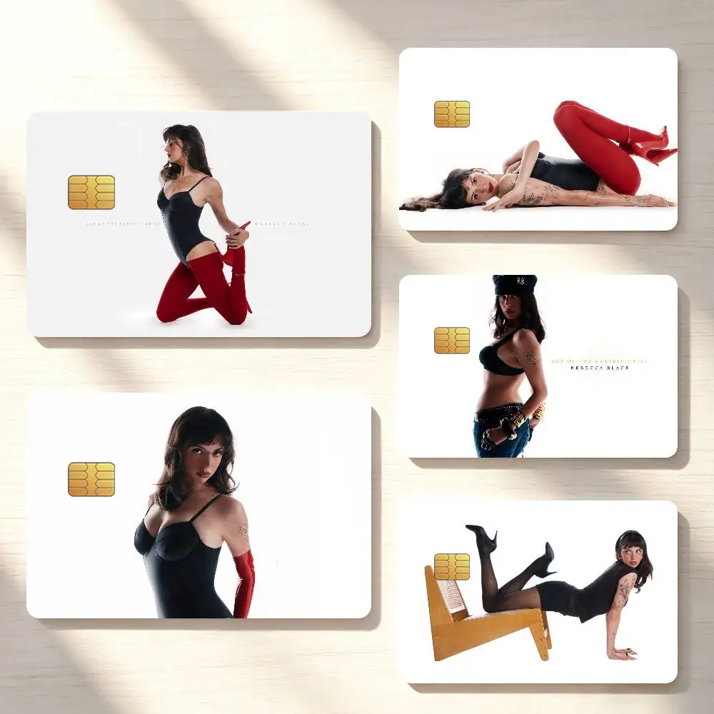 Singer R-Rebecca-Black Age of the Exhibitionist Credit Card Skin Stickers For Bank Bus Cards Waterproof Anti-Scratch Gift 4PCS