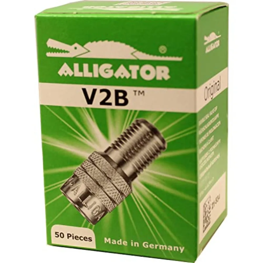 

V2B 50 Pack Inflate Through Valve Stem Cap"Gator" Auto RV Semi