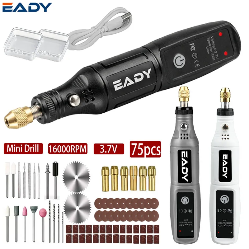Mini Furadeira Elétrica USB Recarregável, Caneta de Gravação Sem Fio, Ferramentas Dremel, Ferramenta Rotativa, Mini Polidora Portátil
