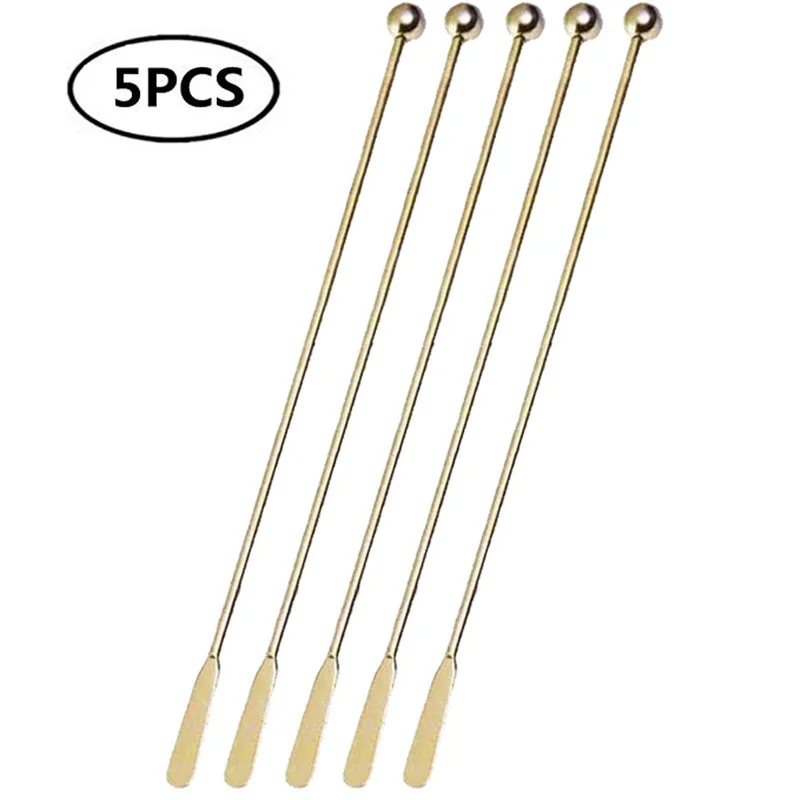 Stainless Steel Cocktail Drink Mixer Bar Stirring Mixing Sticks Muddler Ladle Stirrer Swizzle Sticks Coffee Stirring Sticks