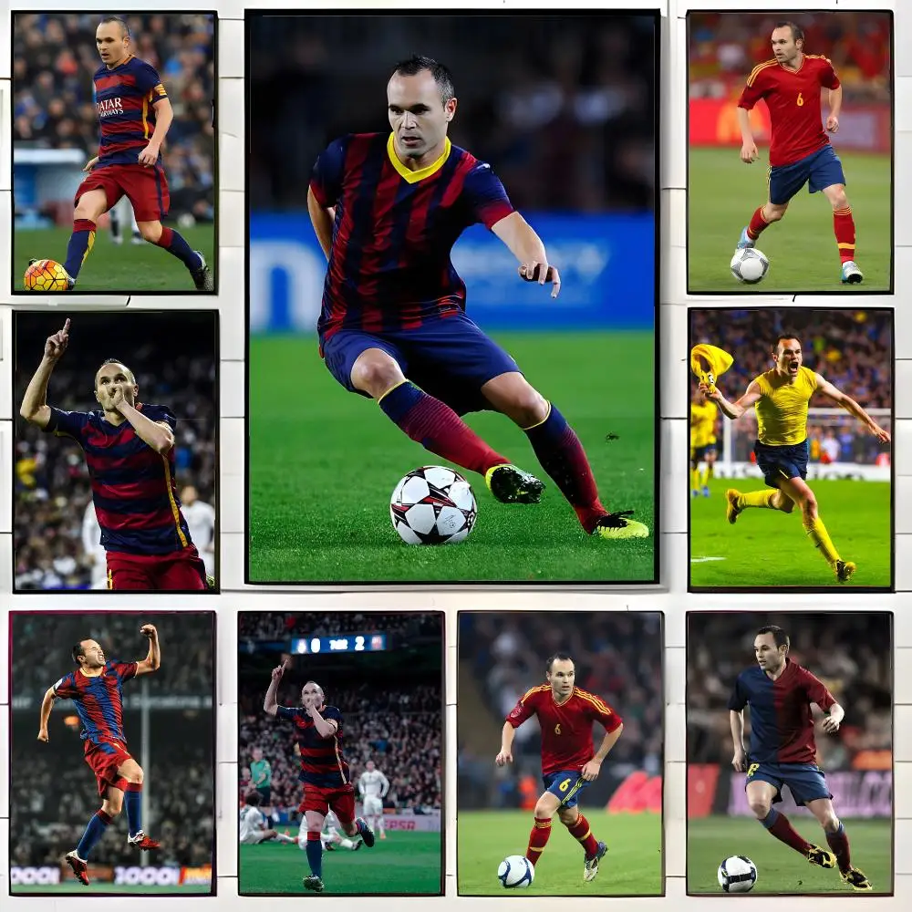 Skilled Athlete A-Andres Iniesta Poster Wall Art Print Decorative Mural Home Decor Gift Unframed