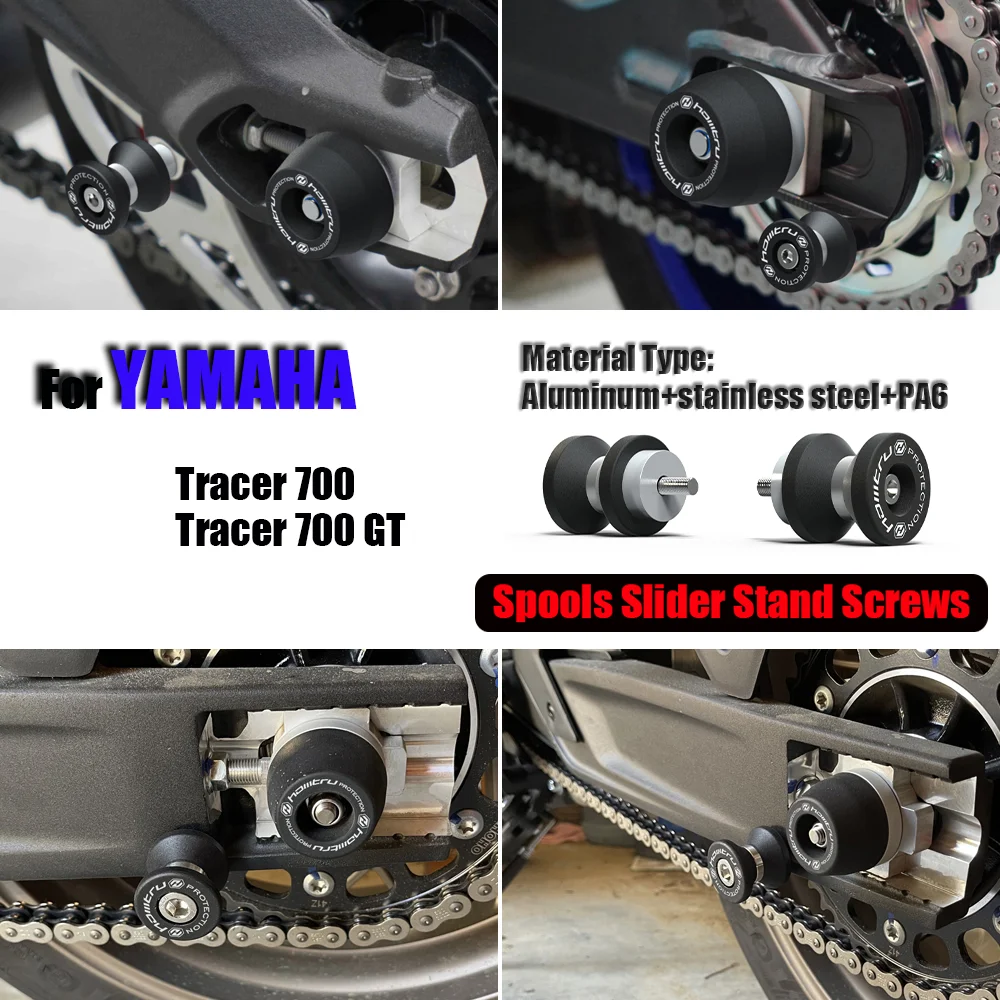 For YAMAHA Tracer 7 GT Motorcycle Spools Slider Stand Screws Rear Stand Screw Bolt Swingarm Spools Slider Paddock Stand Bobbins