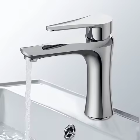 Stainless Steel Basin Faucet Mounted Bathroom Faucet Deck Mixer Tap Single Hole Hot and Cold Water Classic Washbasin Faucets