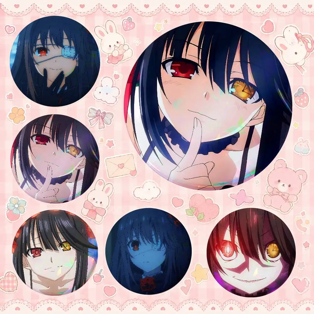 D-DATE-E A L-LIVE Gs-IRL Cute Cool Round Pin Badge Set For Anime Game Music Cartoon Fans Backpack Denim Jacket Hat Decoration