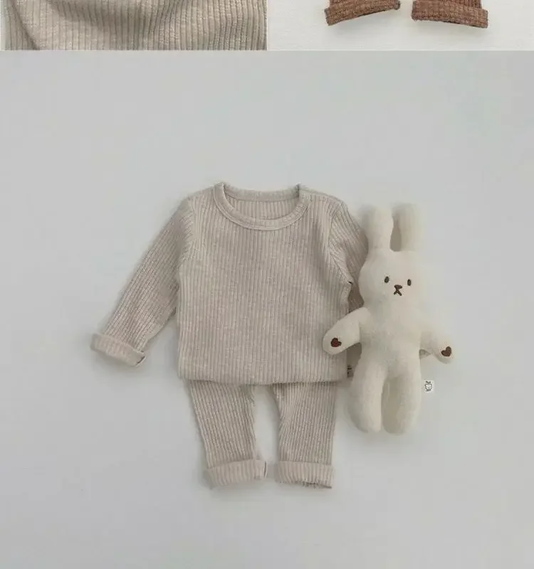 Herbst Winter Brach Thermo-unterwäsche Anzug Baby Kleidung Sets Jungen Mädchen Pyjama Sets Baby Warme Nachtwäsche Kinder Kleidung – Detail 7