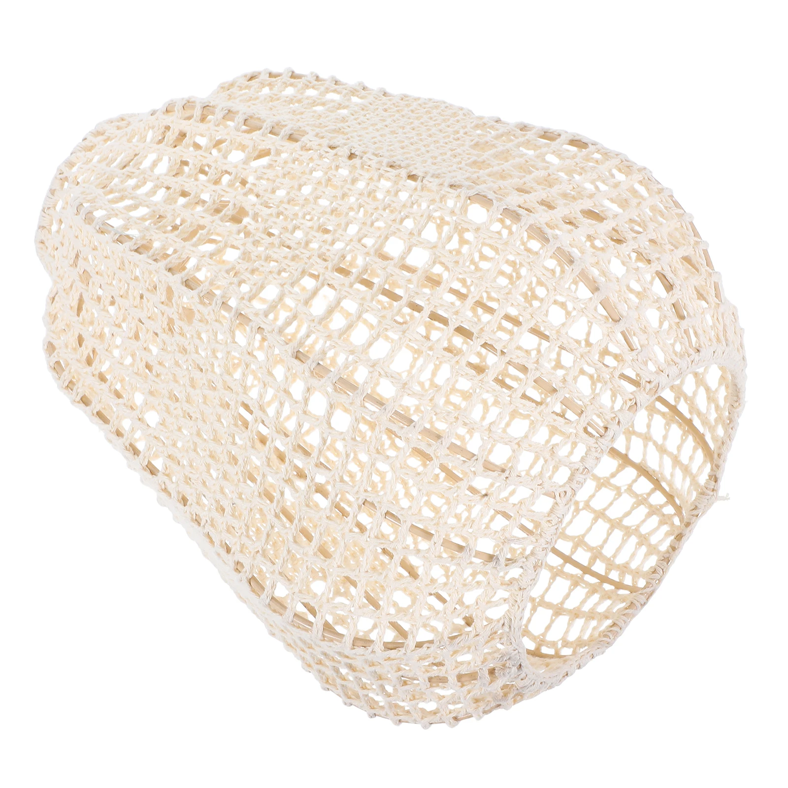 

Cotton Rope Weave Lampshade Fan Macrame Lamp Shade Covers Sconce Basket Guard Bathroom Fixture Bulb Lamp Decorative