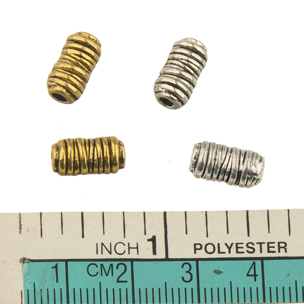 

Antique Beads DIY Charms Handicraft Tube Bead Coil Shape Metal Wholesales 6*11mm 50pcs Supplies Fashion Jewelry Findings