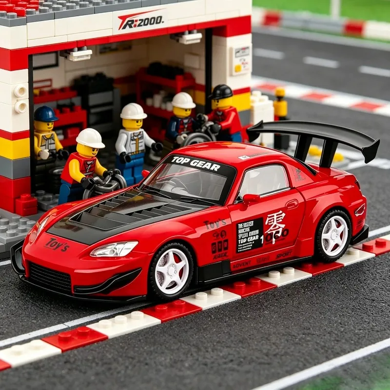 1:22 S2000 Vehicle Alloy Metal Diecast Model Car Desktop Display Collectible Ornament Holiday Gift