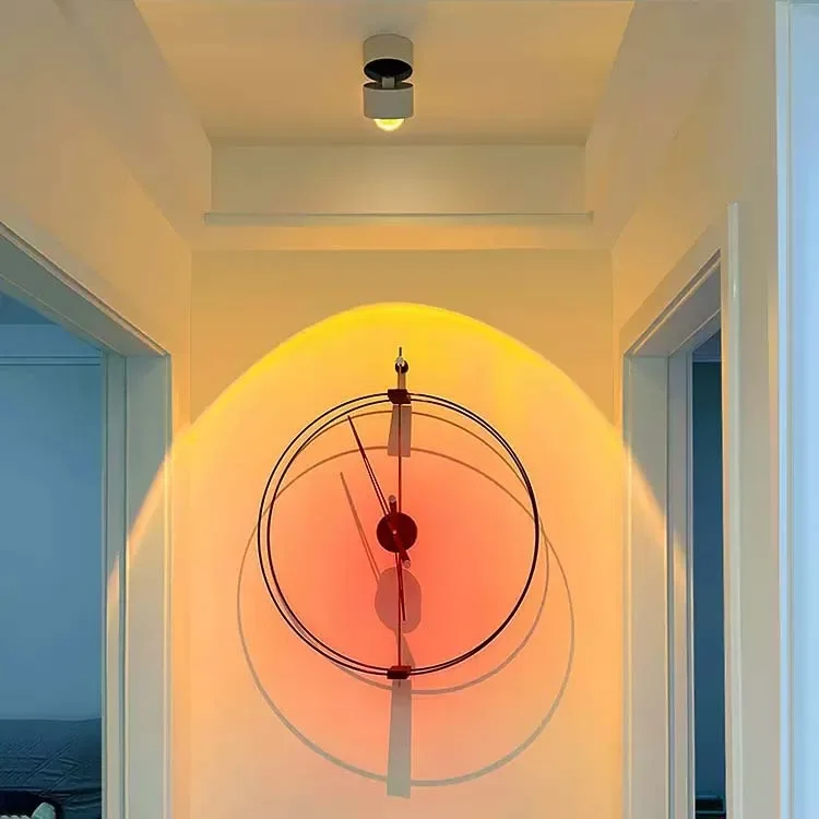 Sunset spotlights Internet celebrity atmosphere Sunset red wall washer