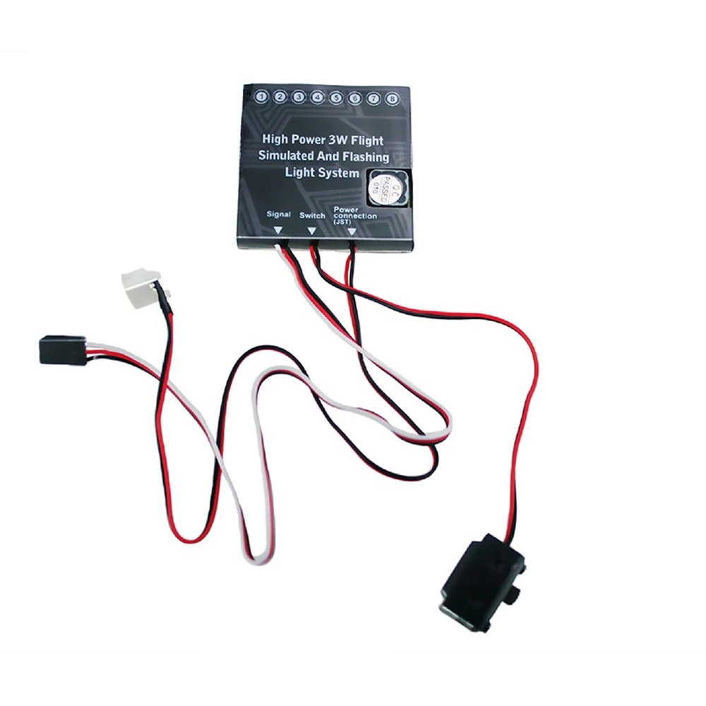 G.T.POWER High Power 3W Flight Simulated Flashing Light System LED Light for RC Airplane Fixed-wing Aircraft RC Model