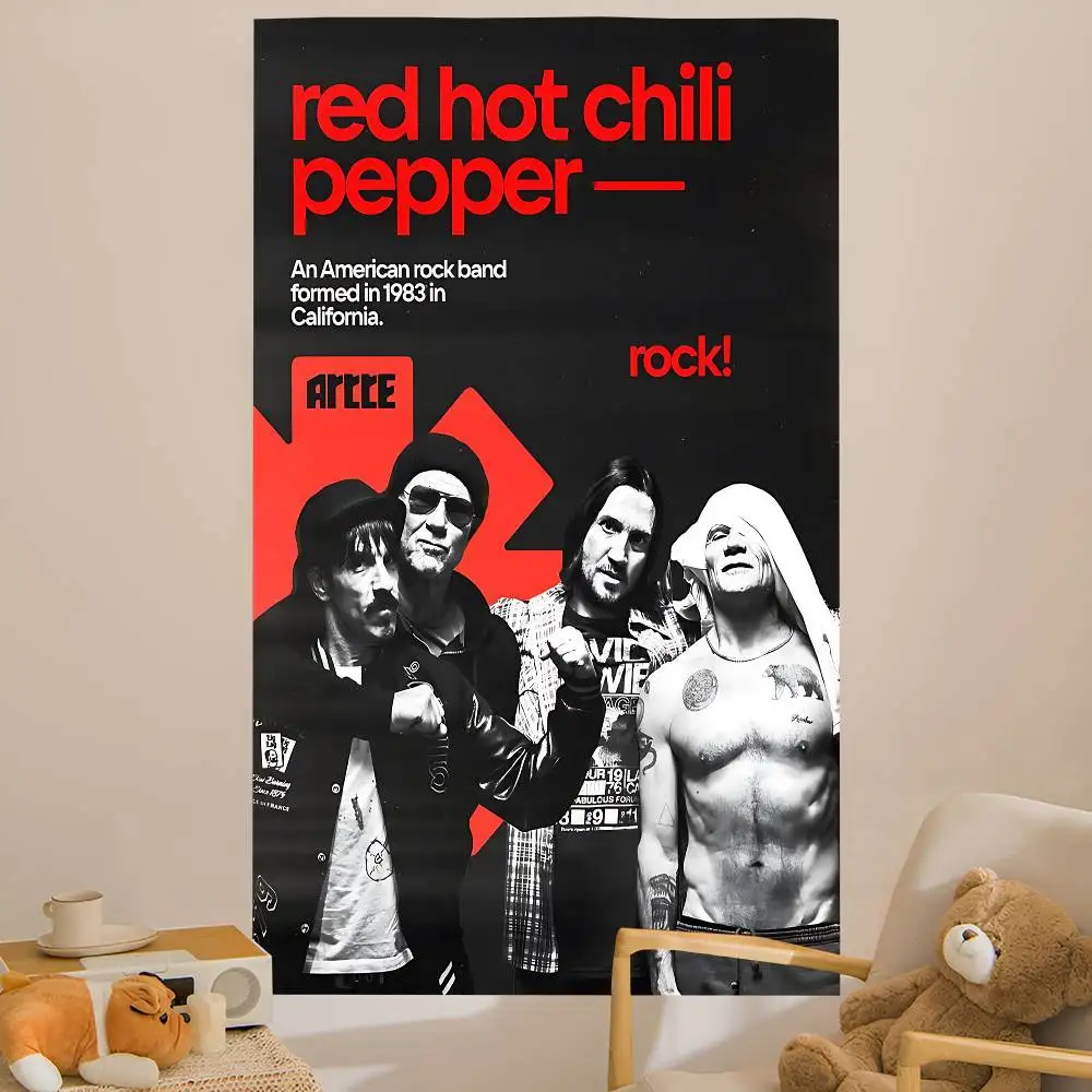 Funk Rock Band Red Hot Chili Peppers Chart Tapestry for Living Room Home Dorm Decor Art Home Decor