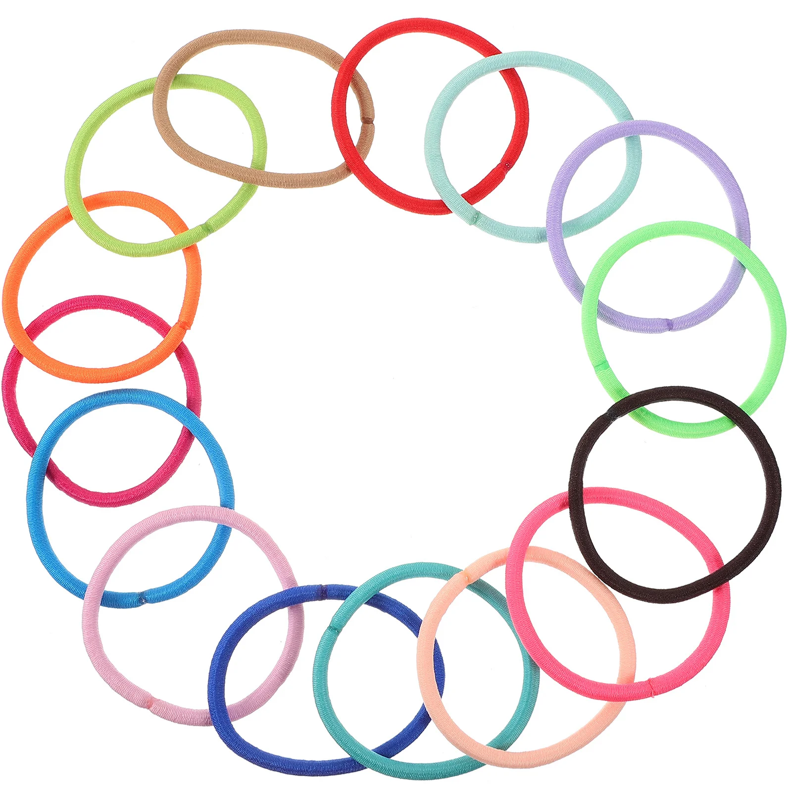 

100 шт., 4 мм, эластичное кольцо для волос для женщин, прочные аксессуары для волос из полиэстера, длительное использование, повседневная одежда