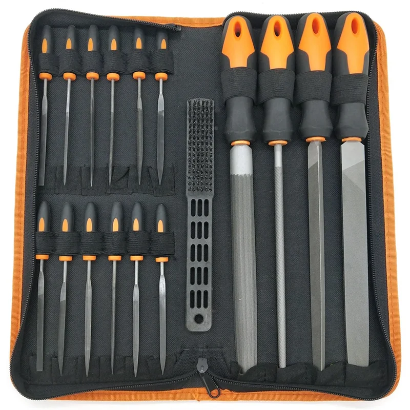 AA64 17Pcs Metal File Set, Used To Shape Metal, Wood And Tools. Needle File Set Includes A Needle File