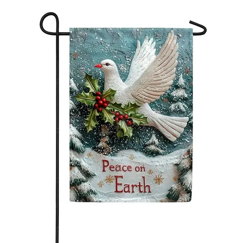 Peace on Earth Dove Christmas Flag Graden Flag UUI GGX