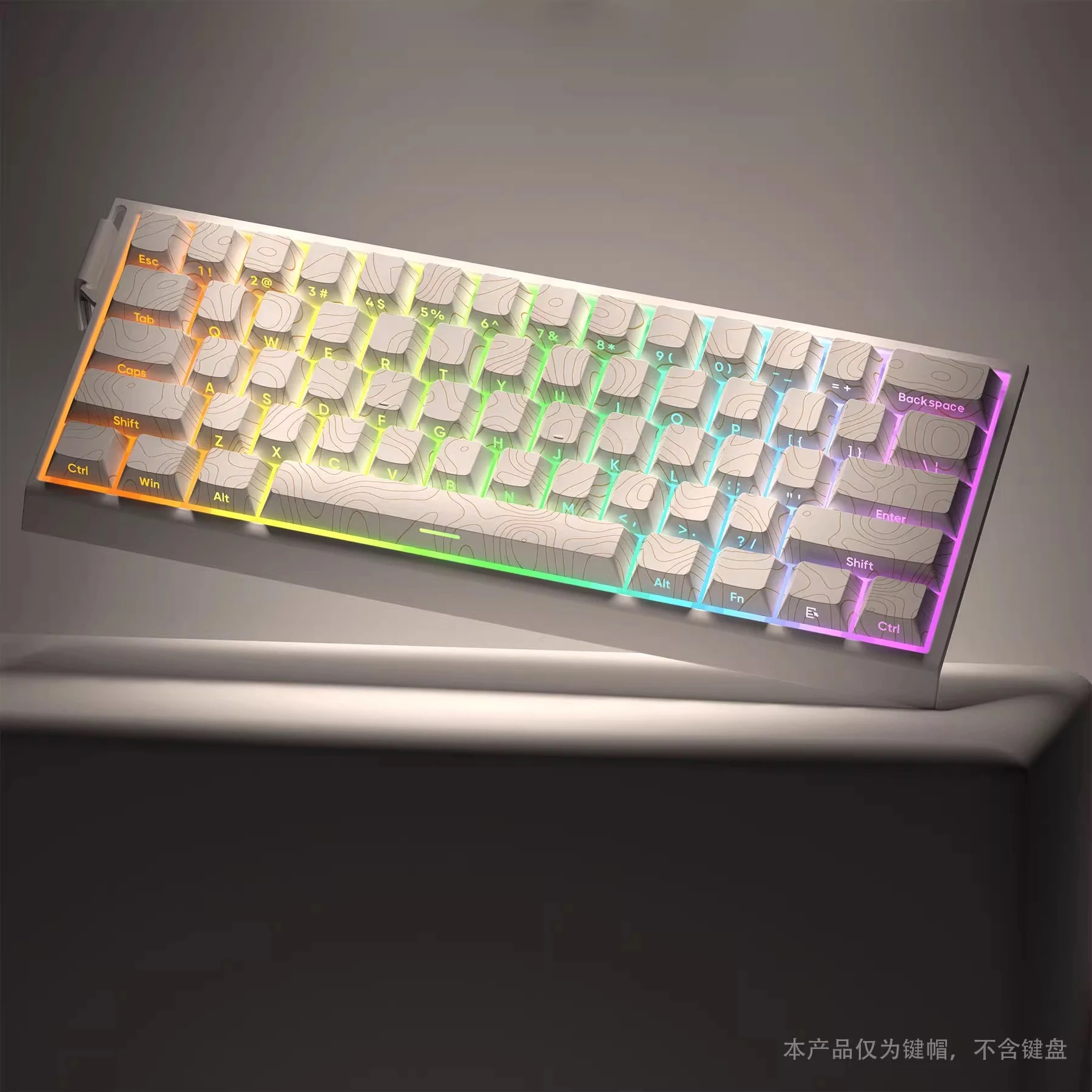 Contour original side engraved keyboard cap PBT creative personality light transmission