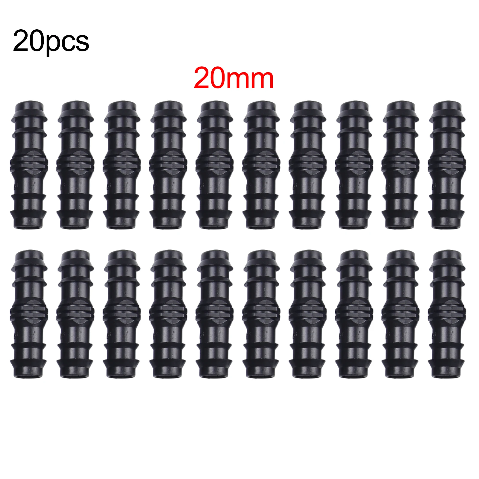 Premium Plastic Pipe Connectors for Drip Irrigation 20pcs Easy to Install Waterproof and Suitable for Different Pipe Sizes