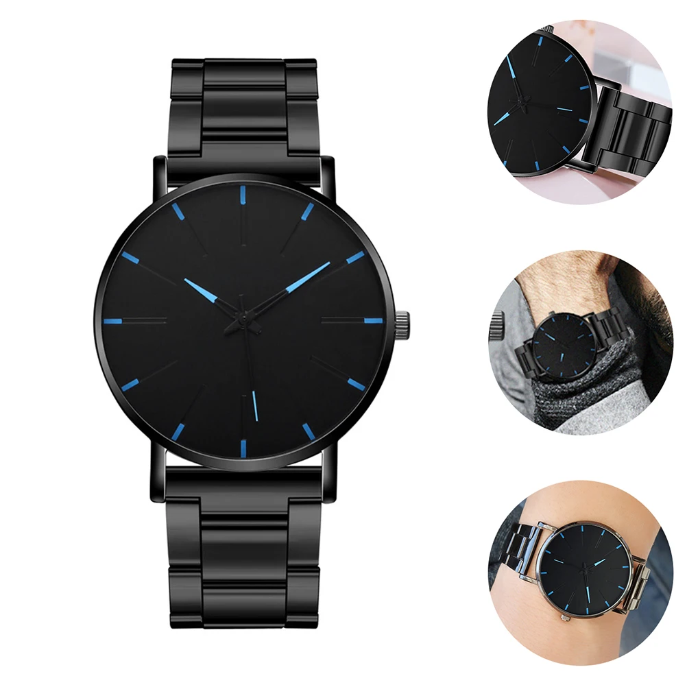 

Steel Band Men Stainless Steel Quartz Fashion Watches Casual Wrist Men Wrist Watch Glass High Quality Practical Gift