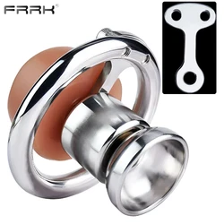 FRRK Tiny Chastity with Added Stimulate Silicone Vagina Dildo Men's Chastity Cage Him Lock for Couple Game Cock Rings Sex Toys