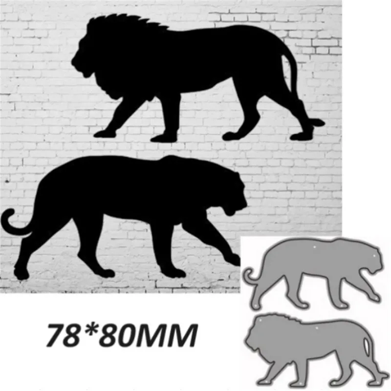 

Lion Animal metal cutting dies mold Scrapbooking decoration paper craft knife mould blade punch template Embossing stencils 1PCS