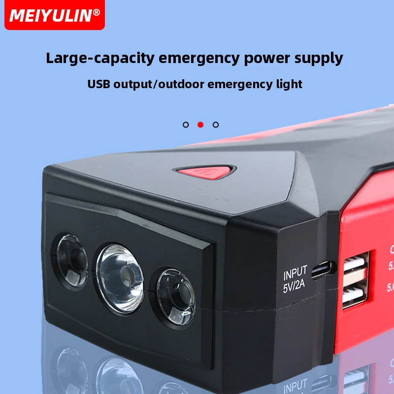 6000mAh Power Bank Station 12V Car Jump Starter Portable USB C Fast Charger Auto Starting Device Emergency Car Battery Booster