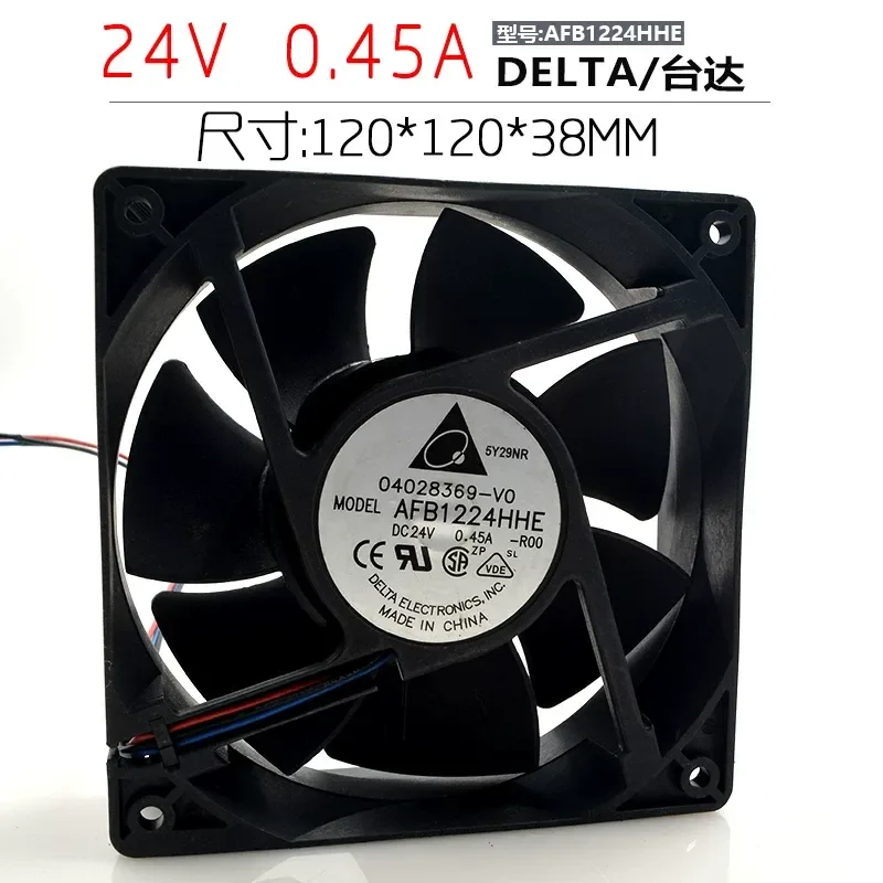 for Delta AFB1224HHE-ROO 24V 0.45A 12cm 12038 DC Axial Cooling Fan for Welder and Alarm