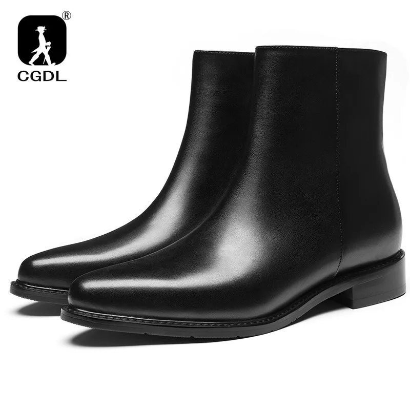 

Man Classic Retro Genuine Leather Chelsea Boots Men Fashion Ankle Boot Mens Casual British Style Short Boot High-Top Shoes