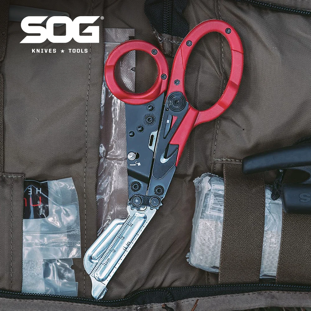 

SOG 11 IN 1 PARASHEARS Lightweight Rescue Multitool Portable Folding Medical Scissors For Emergency Outdoor Survival Hand tools