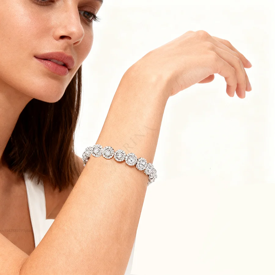 Furina 18K Plated Luxury Tennis Bracelet 5A Zircon Fashion Top Jewelry 2025 Girlfriend Wife Christmas Valentine Day Perfect Gift