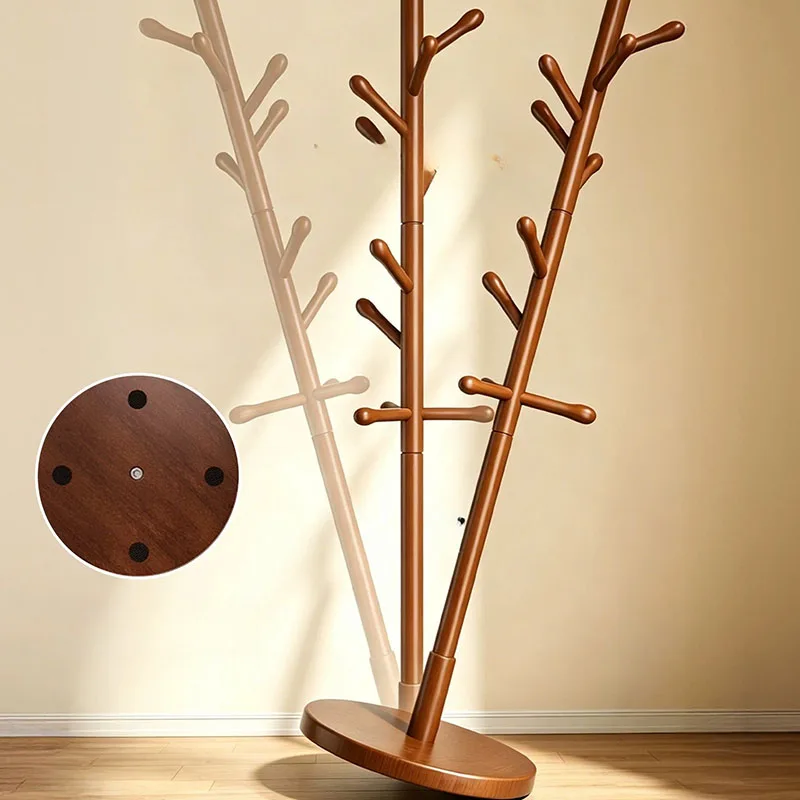 Wooden Clothes Coat Racks Clothes Standing Open Indoor Hanging Garment Coat Racks Dress Space Saving Perchero Trendy Furniture