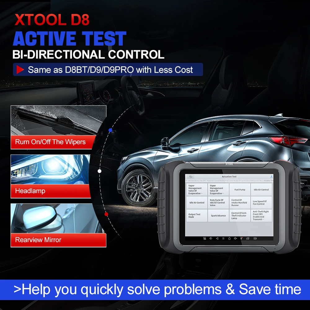 XTOOL D8 D8BT أدوات السيارات وحدة التحكم الإلكترونية الترميز جميع أدوات التشخيص ثنائية الاتجاه مبرمج المفاتيح يمكن FD خريطة الطوبولوجيا 38 + إعادة تعيين