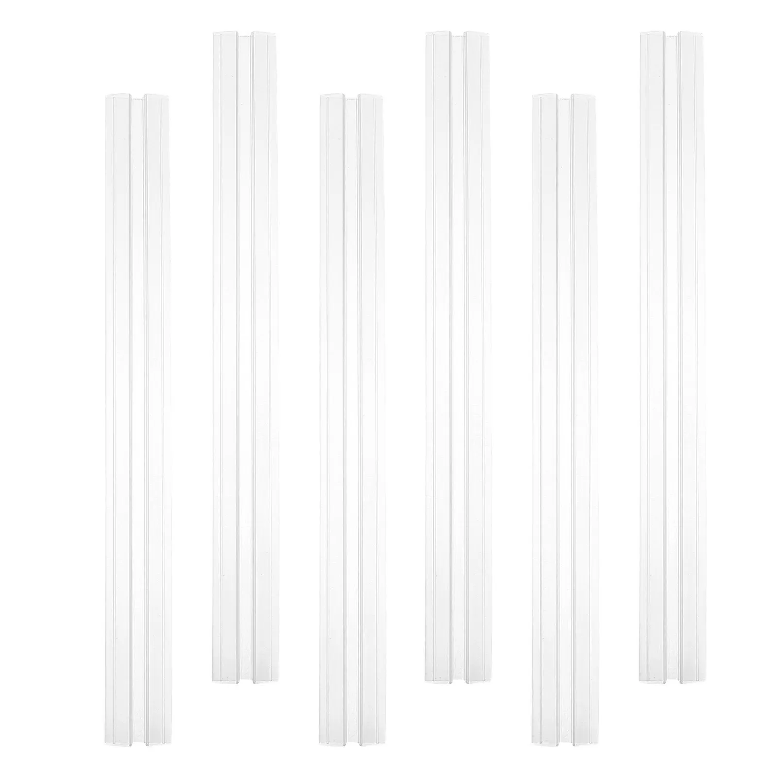 6Pcs Transparent Acrylic Continuous Hinges Heavy Duty 14 Inch Clear Flexible Plastic Strip Hinge Aquarium Lid Piano Style