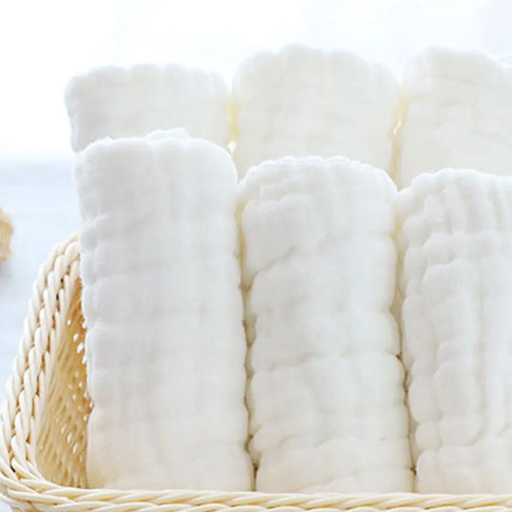 

Набор из 6 муслиновых салфеток для новорожденных, 100% хлопок, дышащие, моющиеся, многоразовые, для мальчиков и девочек, подарок на выписку/на рождение ребенка