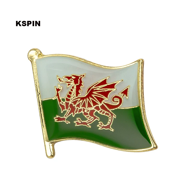 WALES Flag Laple Pin Badge Brooch