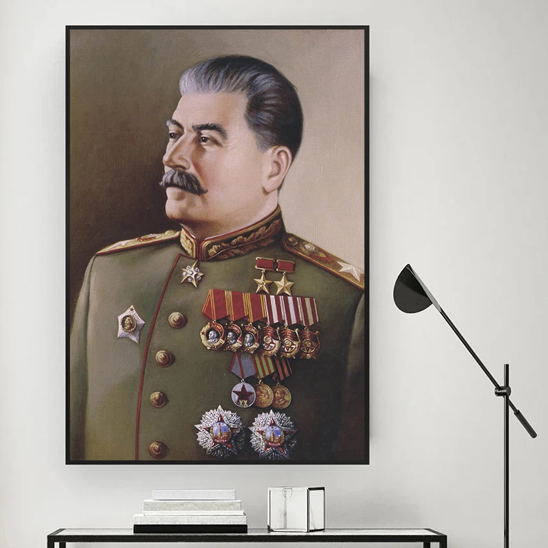 Famous Russian Joseph Stalin Portrait Poster And Print Canvas Painting Retro Figure Wall Art For Living Room Home Decor Cuadros