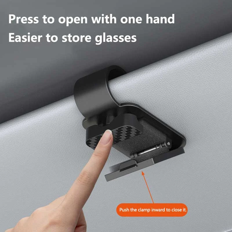 Car Sunglasses Clip Fiber Eyeglass Sun Visor Glasses Holder Multi Car Sunglasses Ticket Clip Horizontal Car Interior Accessories