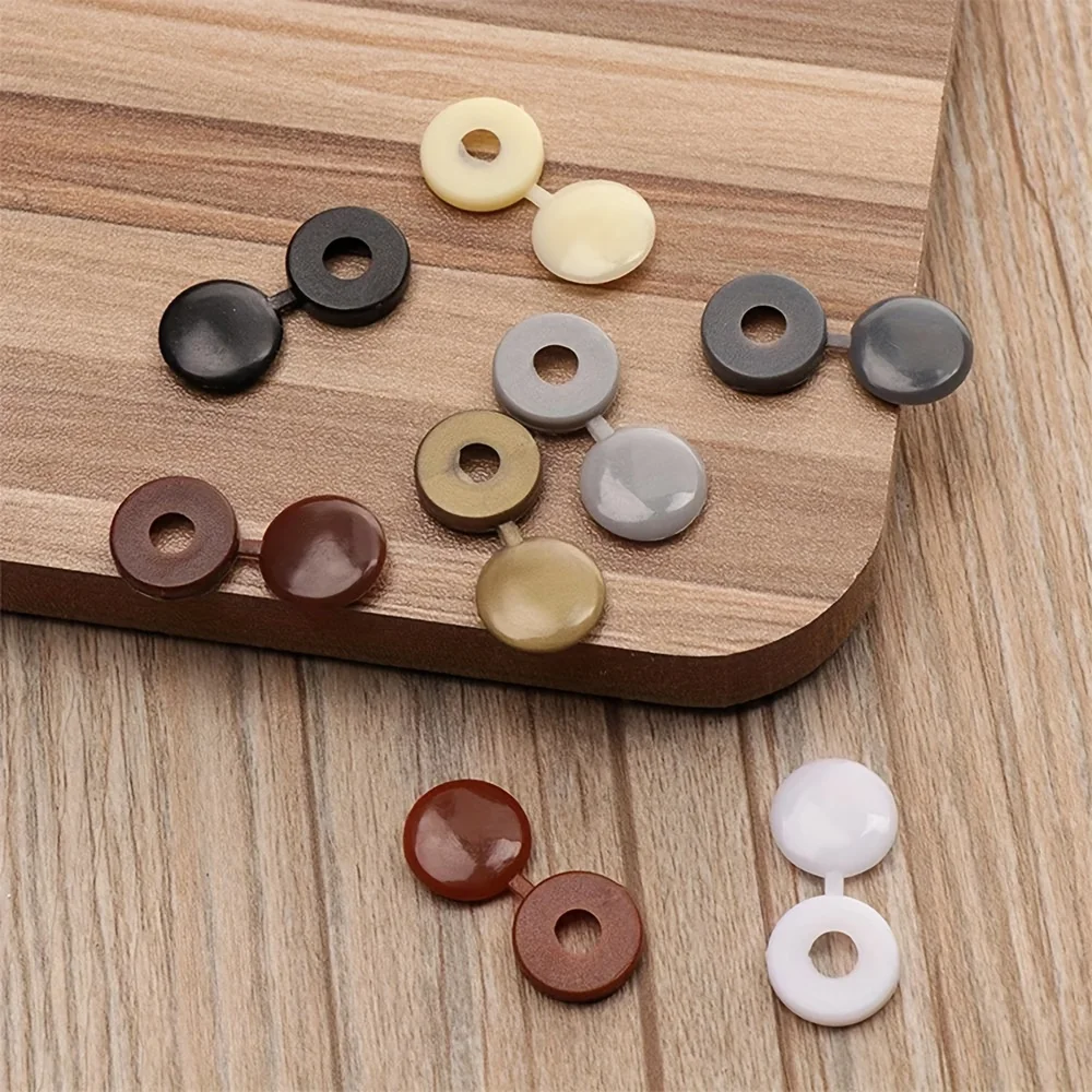 20pcs/Bag Practical Hinged Plastic Screw Fold Snap Protective Cap Button Nuts Cover Bolts Protect Furniture Decor