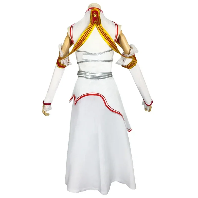 Gioco Anime Gioco di ruolo Costume Asuna Yuuki Set completo Donne Costumi Cosplay Abito bianco Gonna Vestito Halloween Orgy Party Clothi MN12