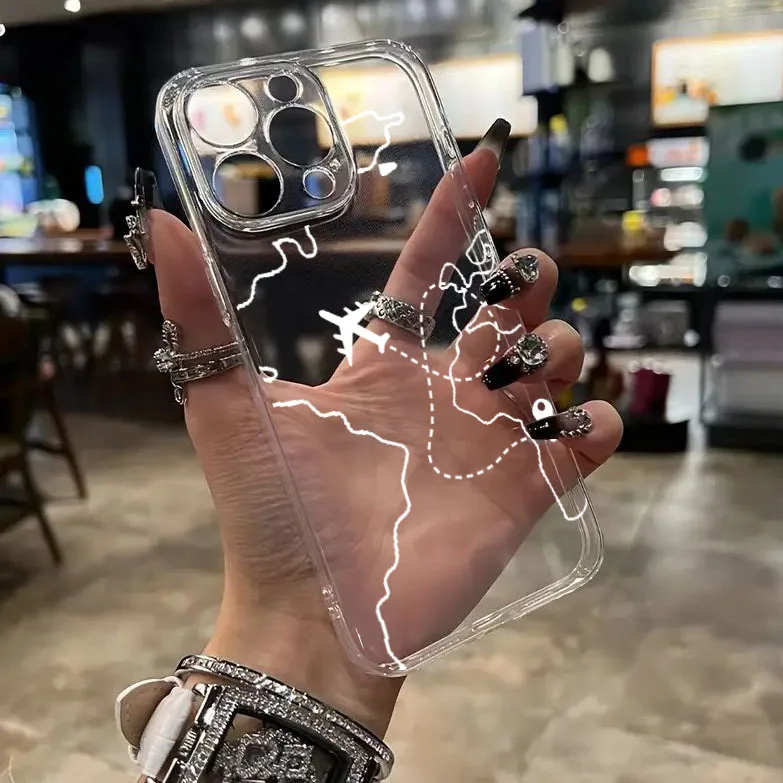 Cartoon World Tour Phone Case for Infinix Hot 10 20 30i 50 60 Pro Plus Play 4G 5G Transparent Soft TPU Back Cover