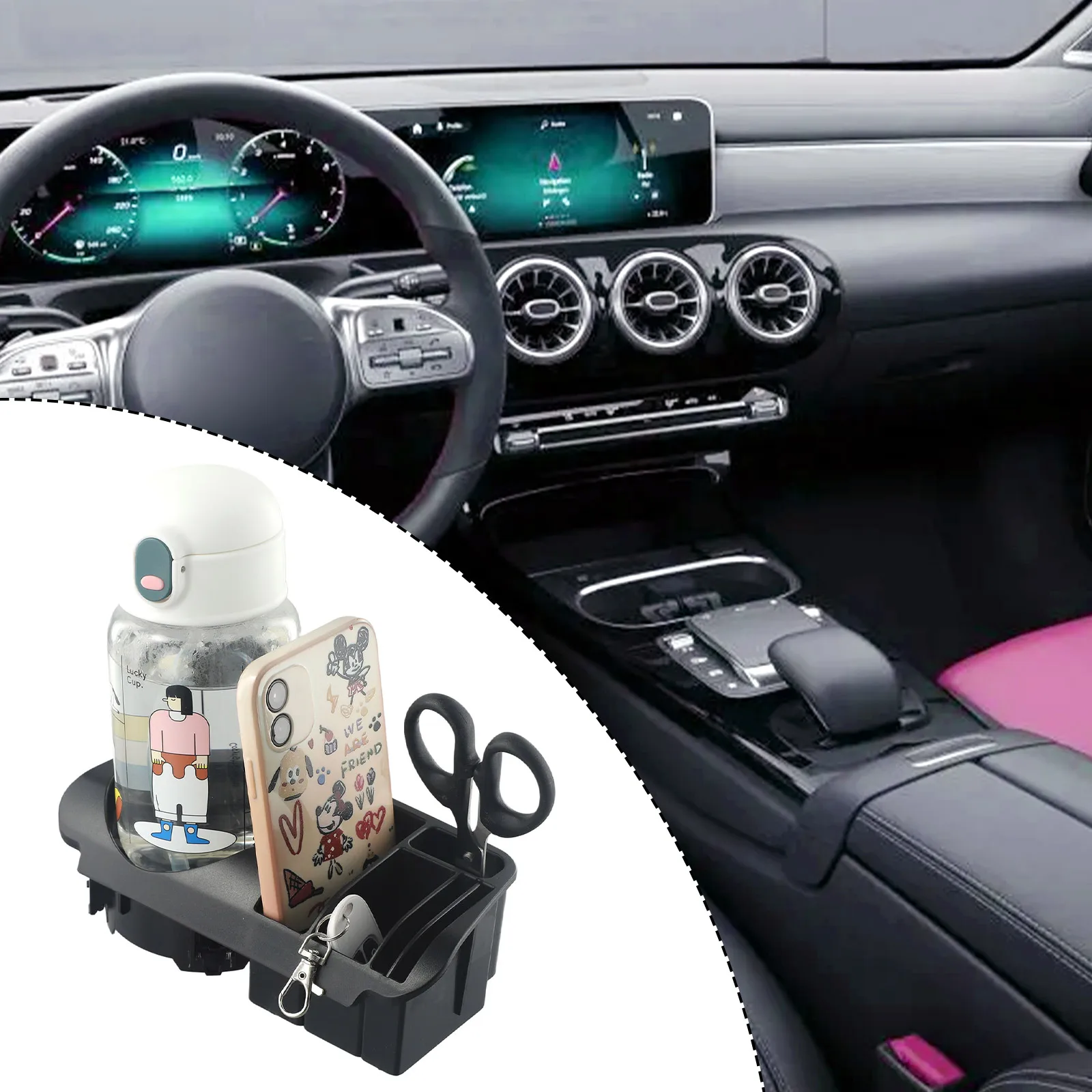

Brand New High Quality Storage Box C Class X253 E Interior Organizer PPE Parts Stand Wear Resistant Accessories Car