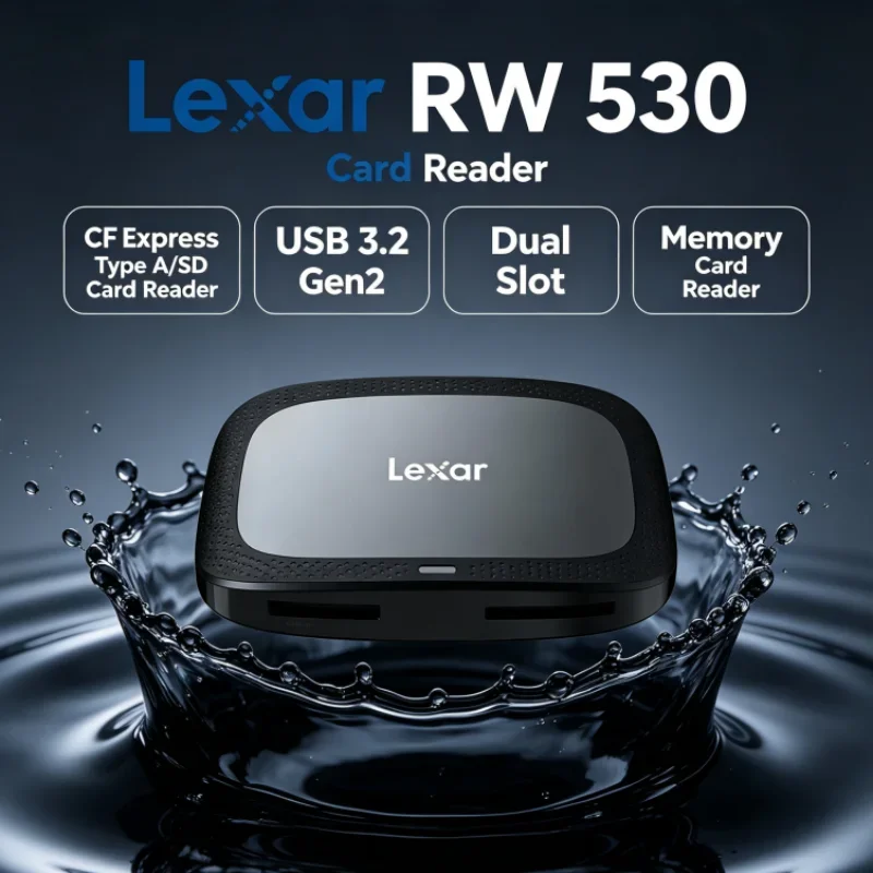Lexar CFexpress Type A / SD Memory Card Reader SD Card Reader USB 3.2 Gen2 RW530 Dual Slot CFA Max 900MB/s