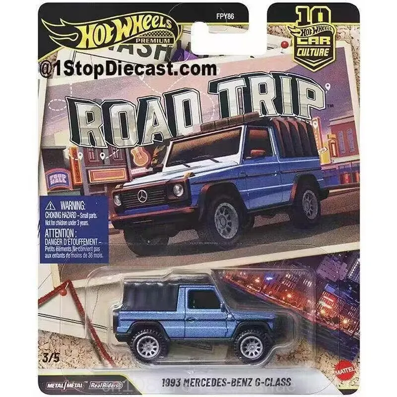 1/64 Genuine Hot Wheels Road Trip Diecast Model Car In Stock Car Culture Mercedes Benz G Class Subaru Legacy For Birthday Gifts