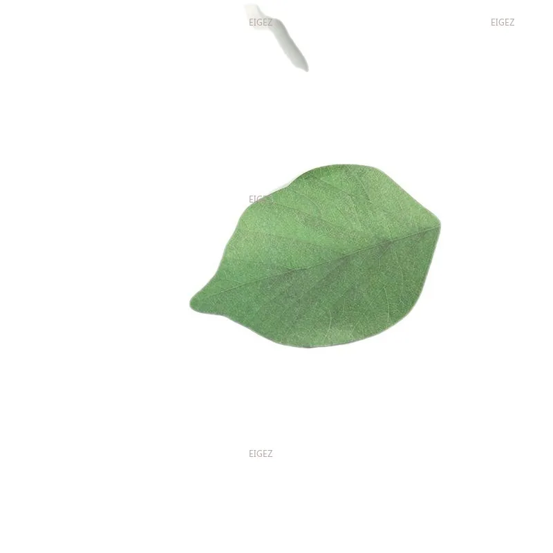 Creative and Cute Simulated Leaf Sticker N Times Portable Blank Message Memo Paper Convenience Sticker Notebook