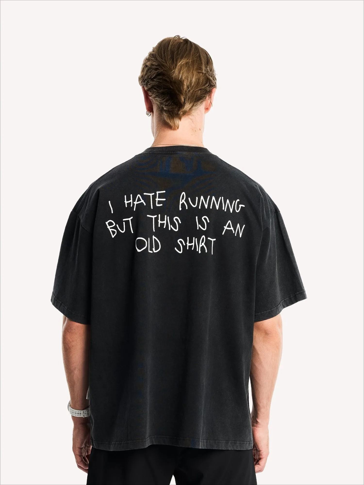 Text Print T-Shirt Men Women Joke Fitness Minimal Aesthetic Casual Cotton Short Sleeve Basic Tee Tops