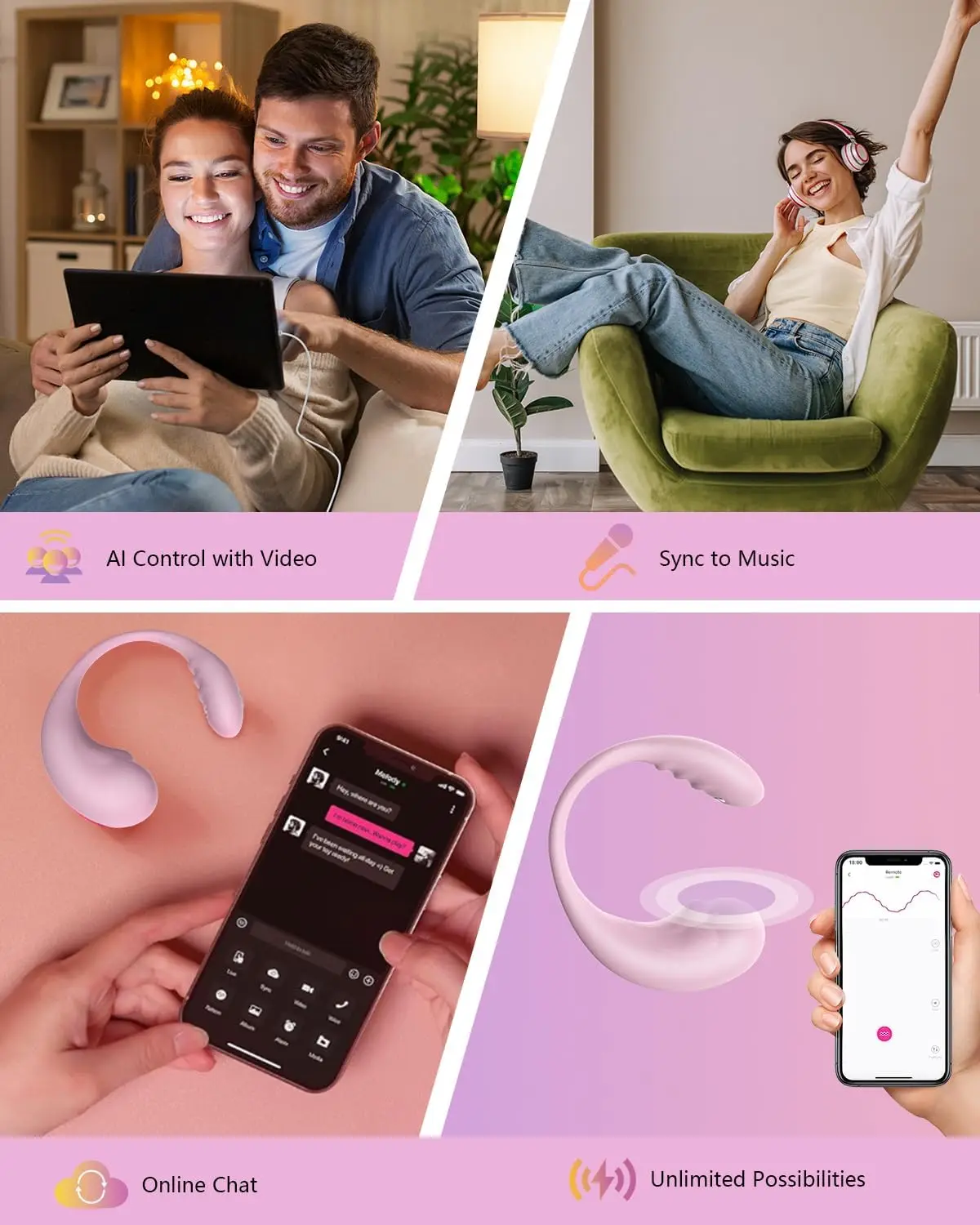 هزاز يتم التحكم فيه بالطبيق، أحدث هزاز للتحكم عن بعد يعمل بالذكاء الاصطناعي للنساء، هزاز G-Spot مقاوم للماء، ملابس هادئة #2