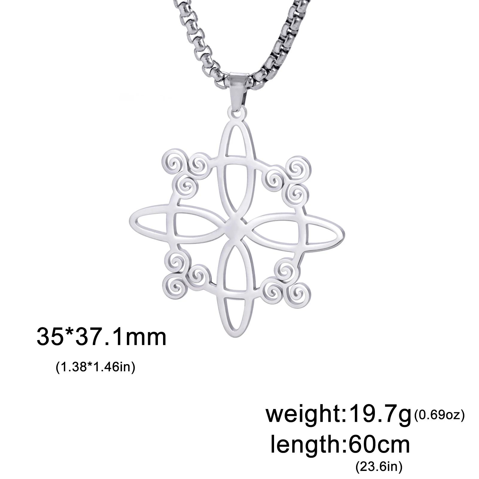 Dreamtimes Roestvrij Staal Heks Vortex Ketting Voor Vrouwen Mannen Viking Triskelion Celtic Knoop Spiraal Triskele Wicca Sieraden