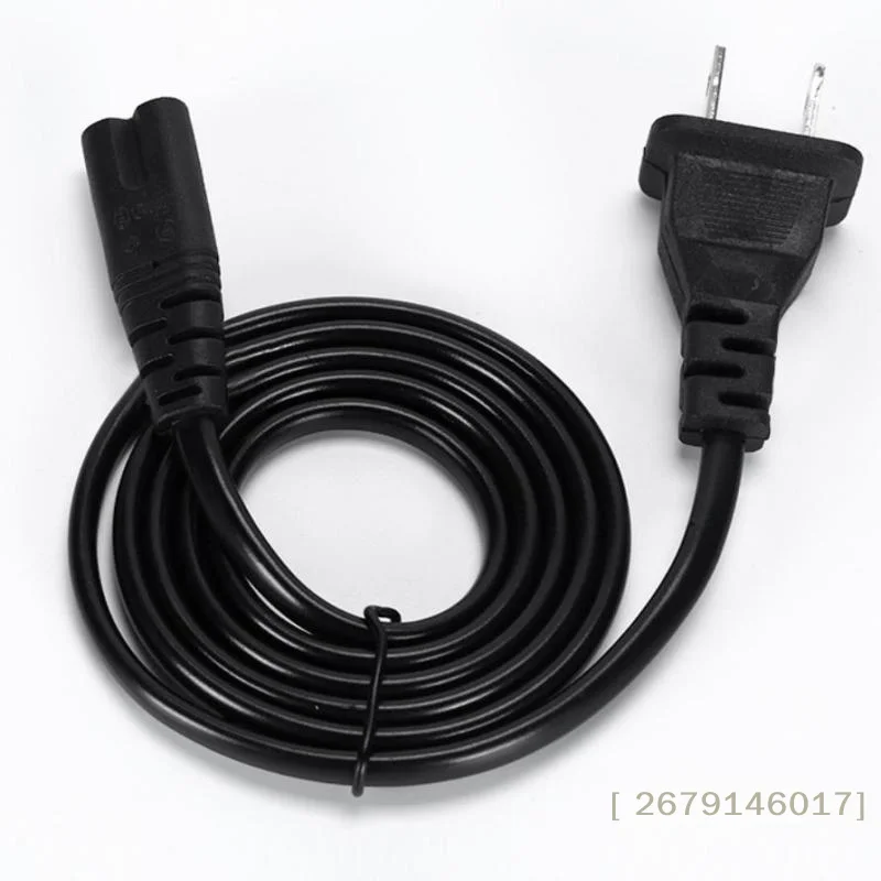 【YY26】US Plug Power Cable 2pin For Figure 8 Compatible Devices 2 Prong Electrical Cord For Laptop Charger TV Radio Speaker
