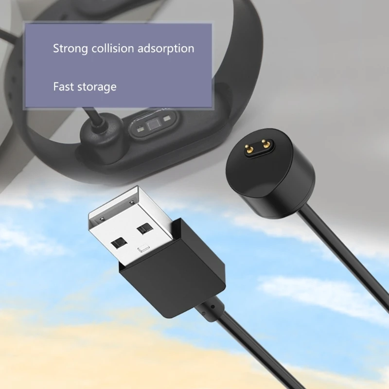 45cm cabo carregador usb xiaomi mi banda 5 6 7 adaptador de carregamento magnético cabo nfc relógio inteligente pulseira para miband 6