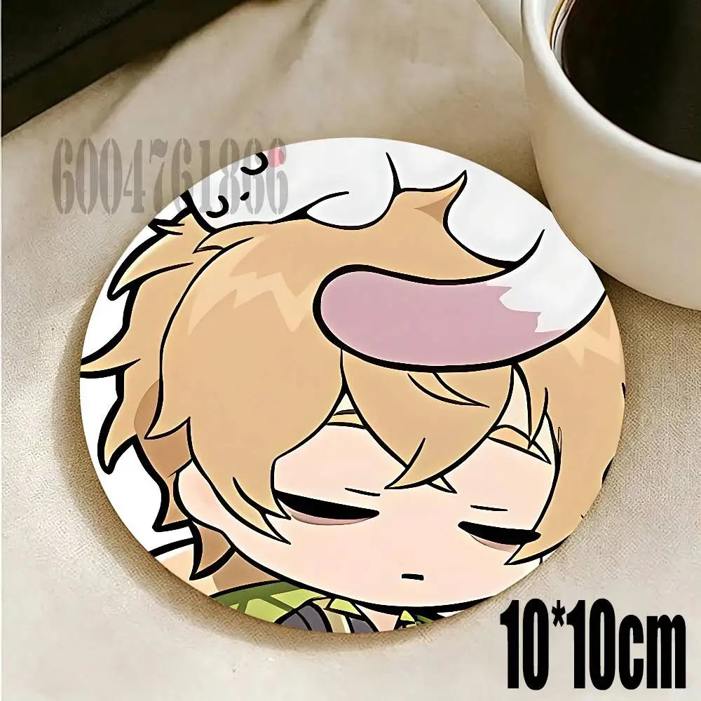 Q-Quincy Nu Wooden Cup Mat Cappuccino Vodka Juice Water Coaster for Flower Shop 5