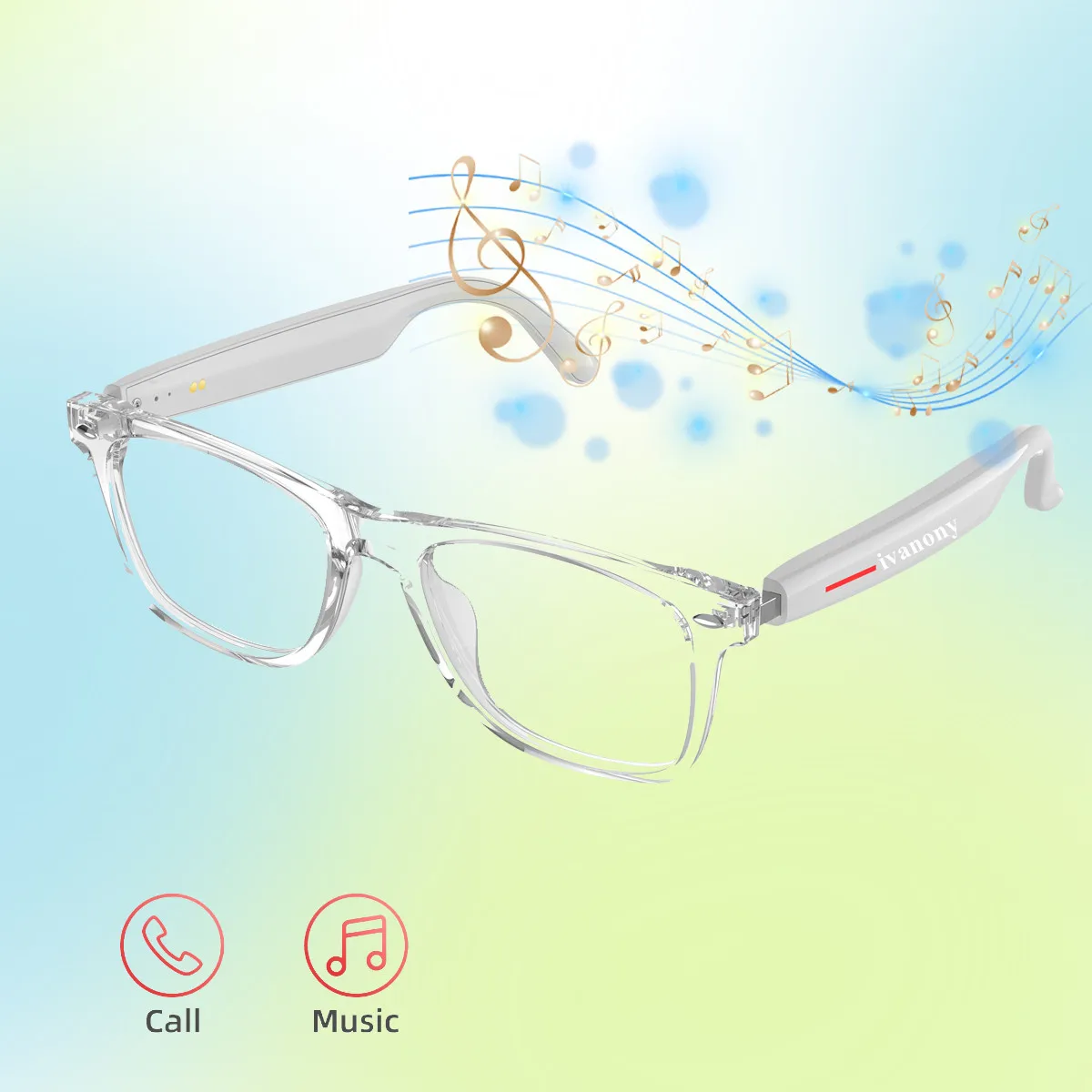 

Smart Glasses Girls Women AI Translate Language Bluetooth Audio Call Voice Assistant Listen Song Fashion Smart Translate Glasses